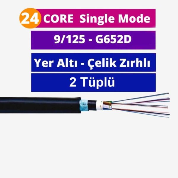 24 core fiber optik kablo