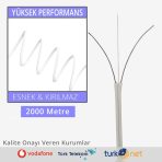 Bina içi Fiber Optik Drop Kablo 1 Fiber - LSZH Beyaz,  2.0x3.0mm OBK - 2000 metre