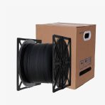 1 Fiber Askı Telli Dış Ortam Siyah G657 A2  HDPE- 1000 Metre - Görsel 2