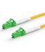 LC APC LC APC patch cord; beyaz koruyuculu iki yeşil LC konnektör