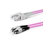 SC UPC - FC UPC - OM4 Fiber Optik Patch Cord Duplex LSZH 2mm