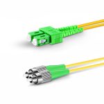 SC APC - FC APC - G657A2 Fiber Optik Patch Cord Duplex - LSZH 2mm