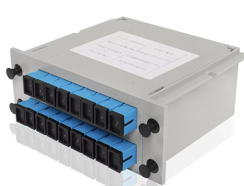1x16 Fiber Optik Bölücü Kaset Tipi SC UPC Fiber Optik Splitter