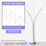 1 Fiber Bina içi Fiber Optik Drop Kablo  - LSZH Beyaz,  2.0x3.0mm OBK - 1000 metre